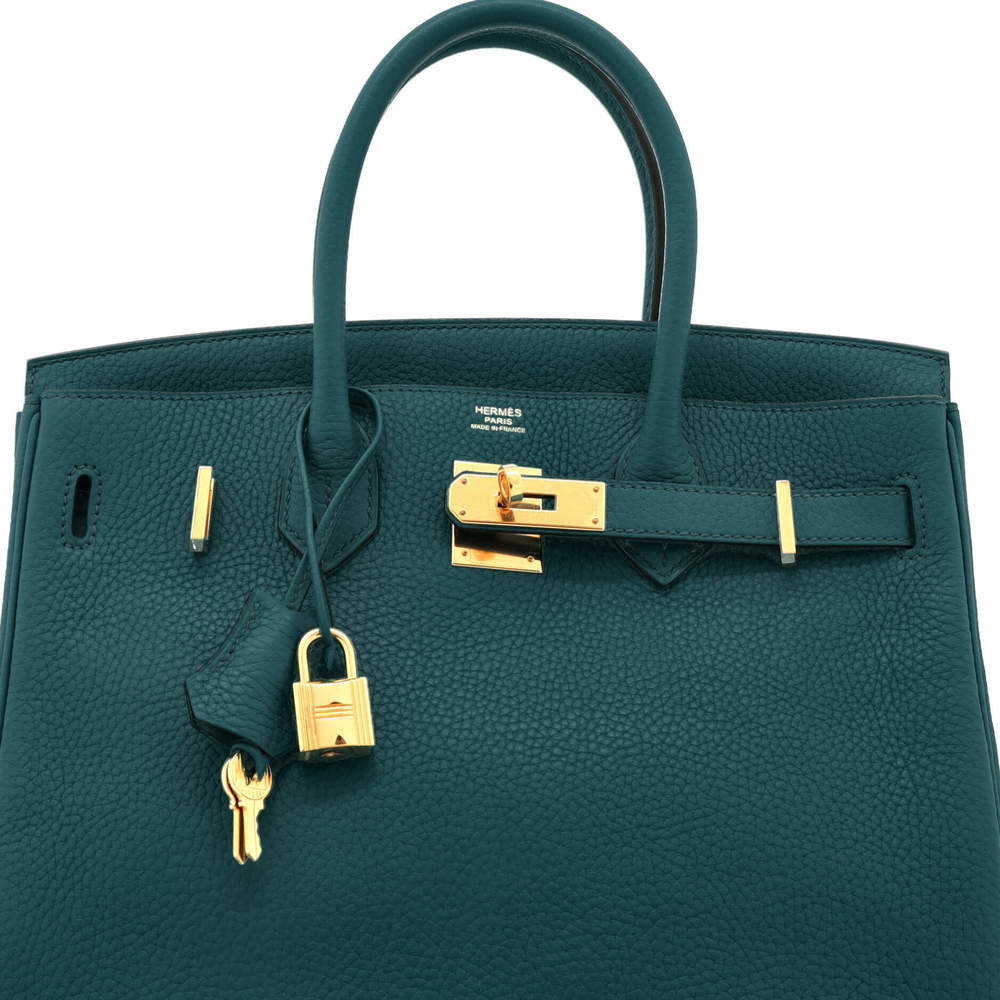 Hermes Birkin 30 Green Clemence with Gold Hardware - Picture 6 of 8